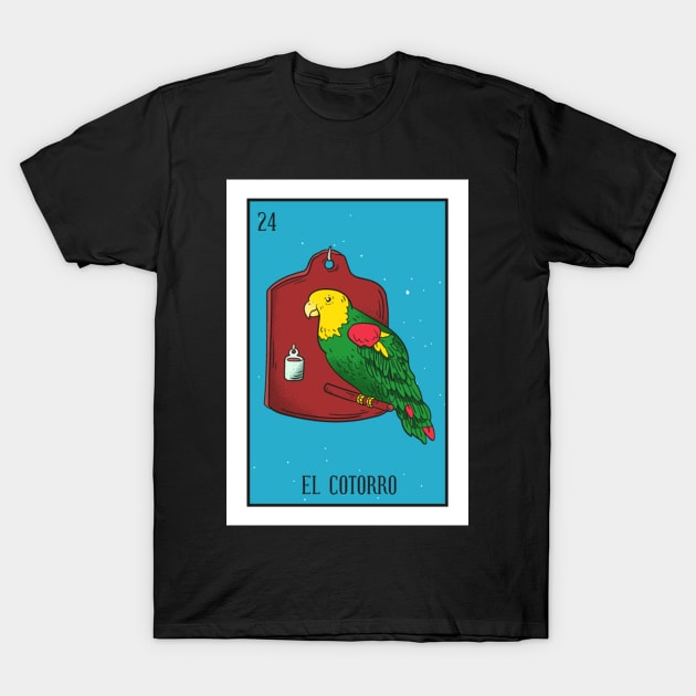 Mexican Loteria 24 El Cotorro The Pigeon T-Shirt by Zone32